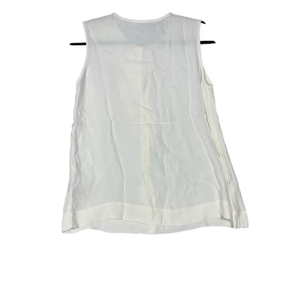 Kate Spade Edison Top White Ruffle Front Blouse Size 4 - Picture 4 of 7